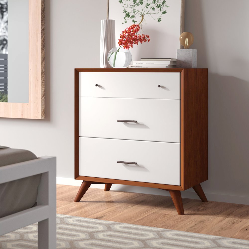 Flynn 3 Drawer Two Tone Small Chest