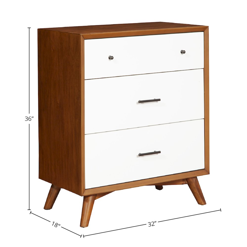 Flynn 3 Drawer Two Tone Small Chest