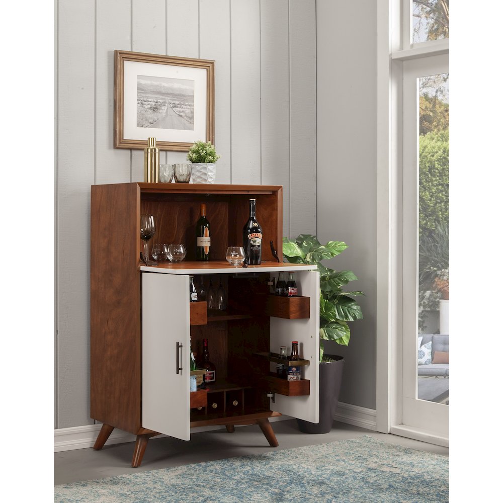 Flynn Large Bar Cabinet w/Drop Down Tray