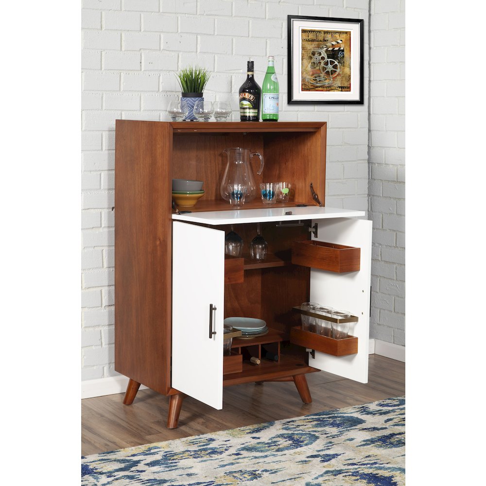 Flynn Large Bar Cabinet w/Drop Down Tray