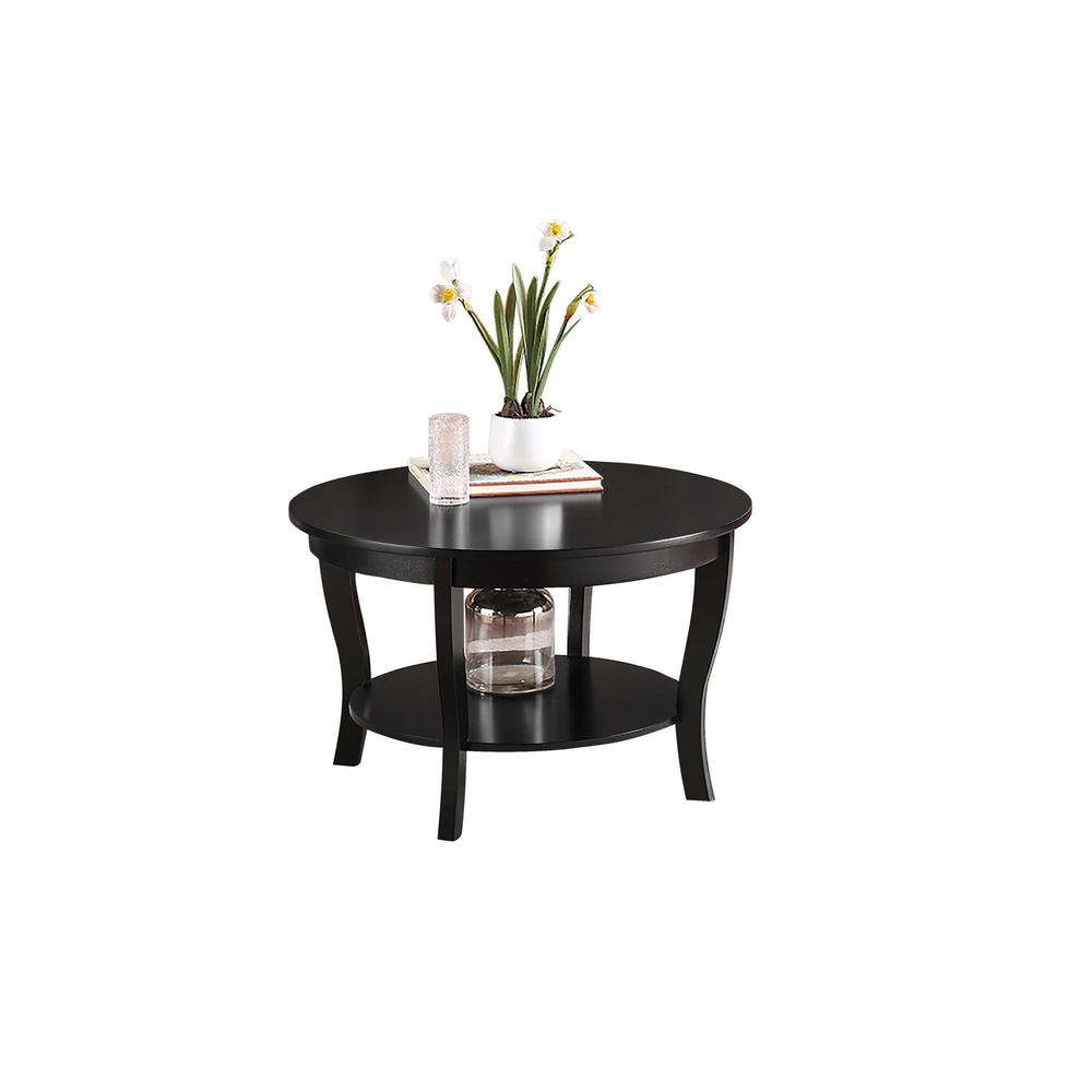 American Heritage Round Coffee Table with Shelf