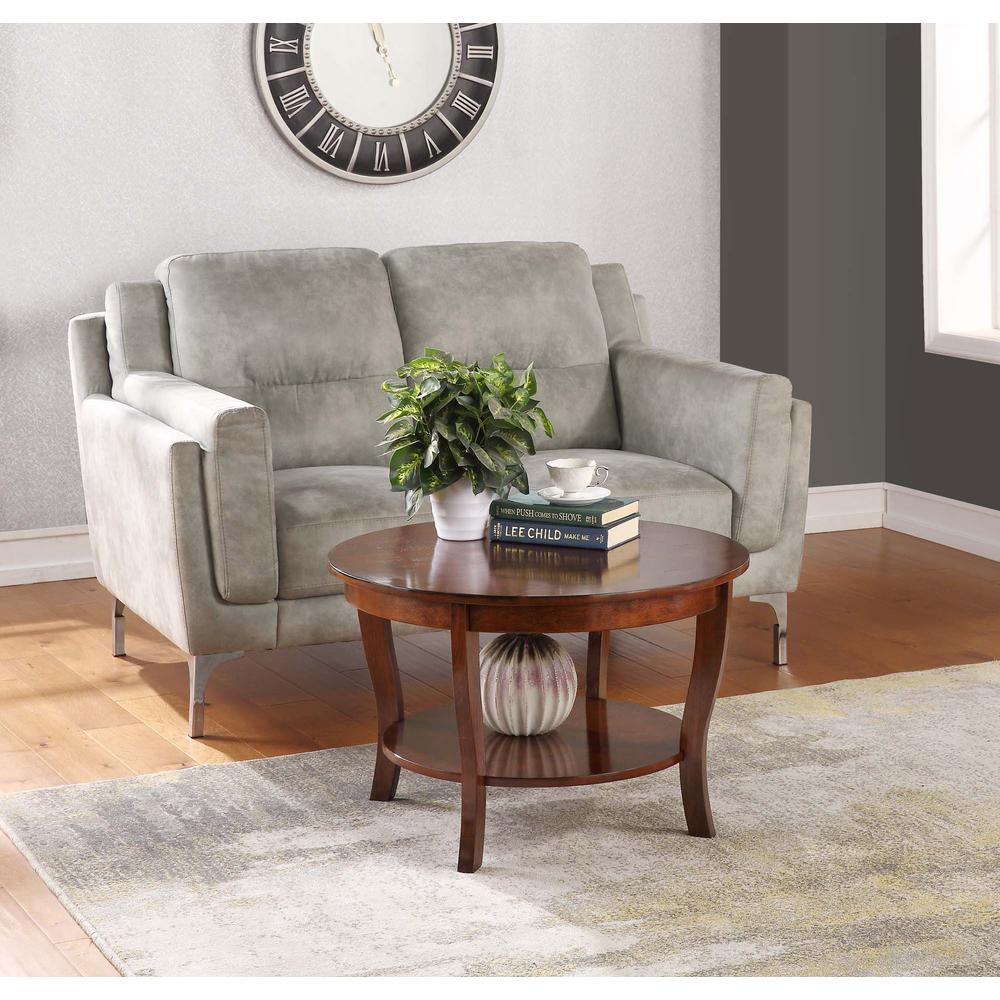 American Heritage Round Coffee Table with Shelf