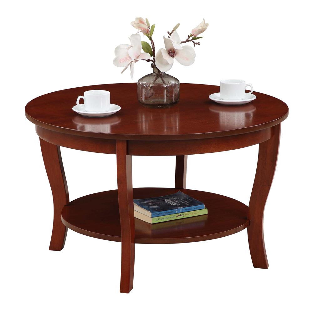 American Heritage Round Coffee Table with Shelf