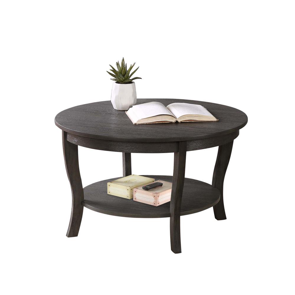 American Heritage Round Coffee Table with Shelf