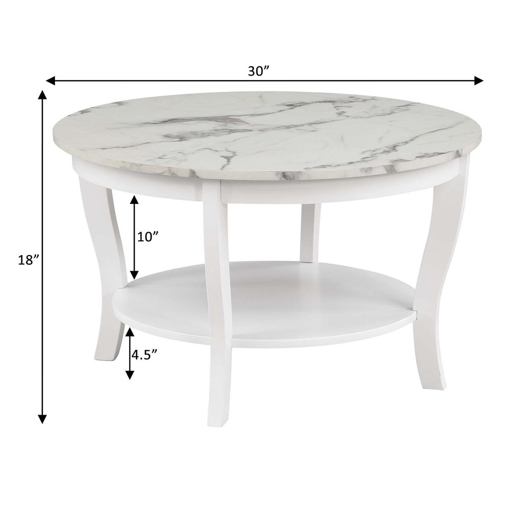 American Heritage Round Coffee Table with Shelf