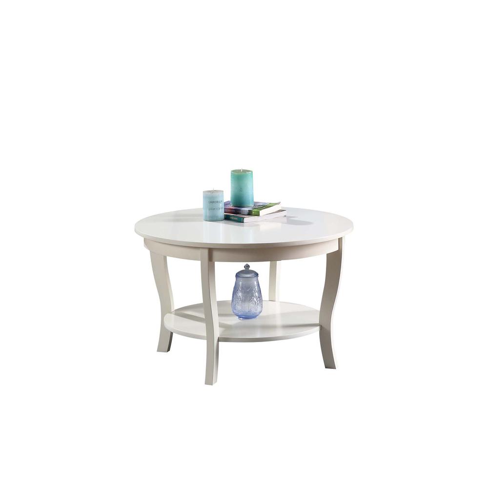 American Heritage Round Coffee Table with Shelf