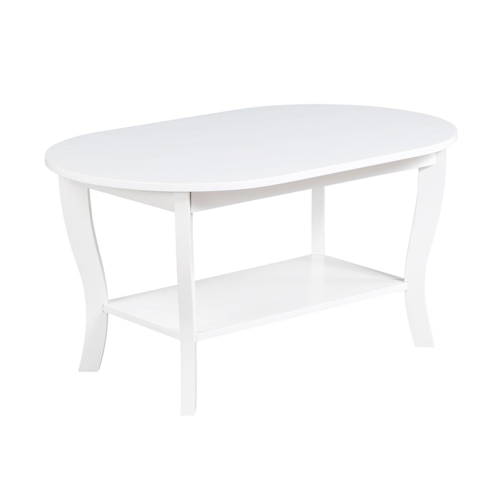 American Heritage Oval Coffee Table with Shelf