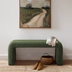 Steve Boucle Waterfall Bench from INK+IVY in  Green. Steve Boucle Waterfall Bench from INK+IVY in  Green. Steve Boucle Waterfall Bench from INK+IVY in  Green. Steve Boucle Waterfall Bench from INK+IVY in  Green. Steve Boucle Waterfall Bench from INK+IVY in  Green.