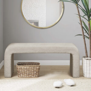 Steve Boucle Waterfall Bench from INK+IVY in  Beige. Steve Boucle Waterfall Bench from INK+IVY in  Beige. Steve Boucle Waterfall Bench from INK+IVY in  Beige. Steve Boucle Waterfall Bench from INK+IVY in  Beige. Steve Boucle Waterfall Bench from INK+IVY in  Beige.