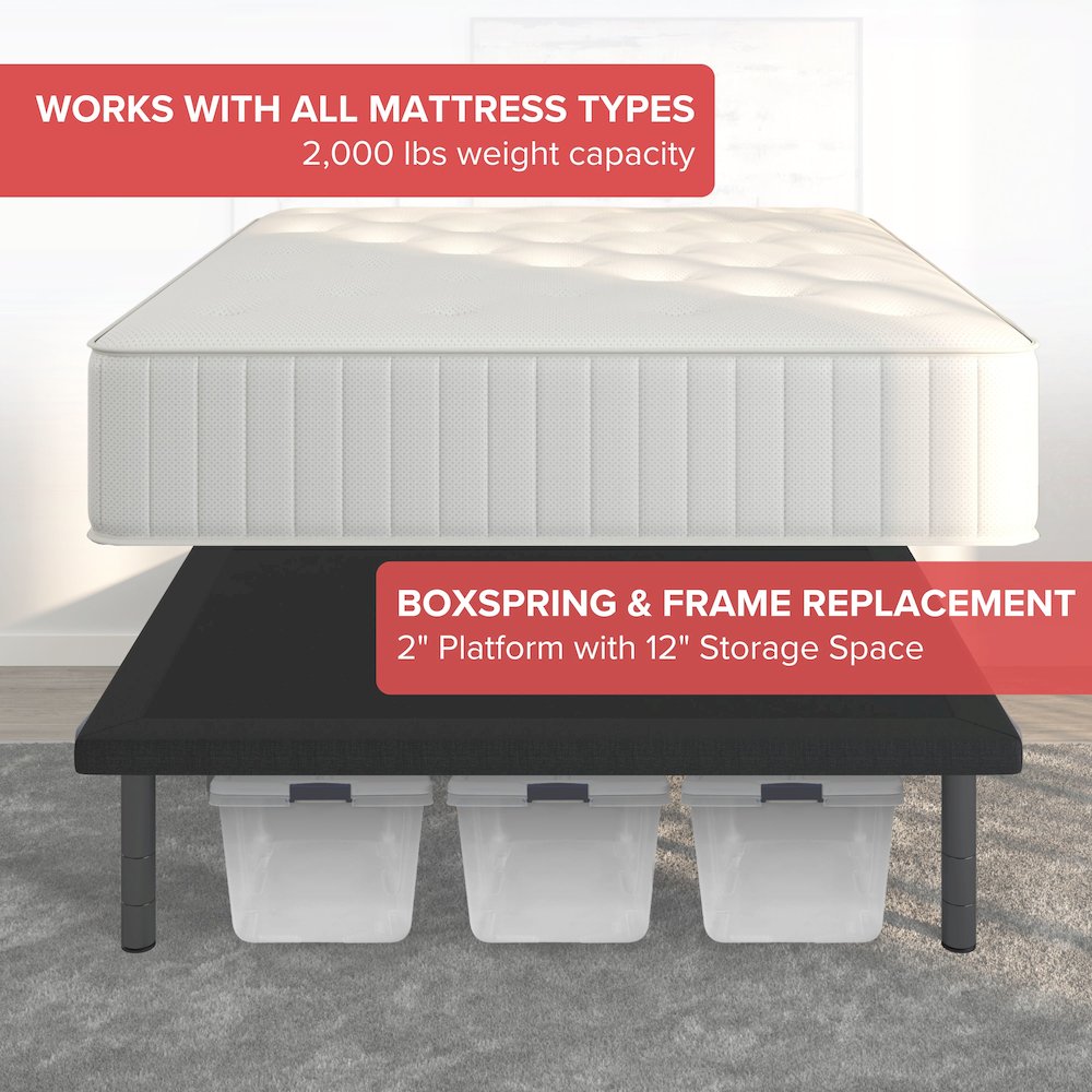 14″ Adjustable Height Platform Base – Twin