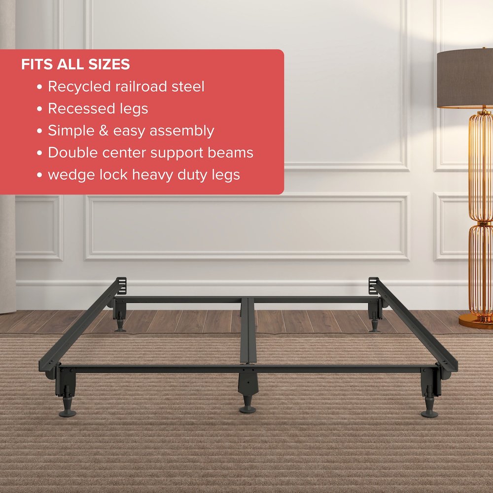 Heavy Duty Bed Frame with Rollers & Glides