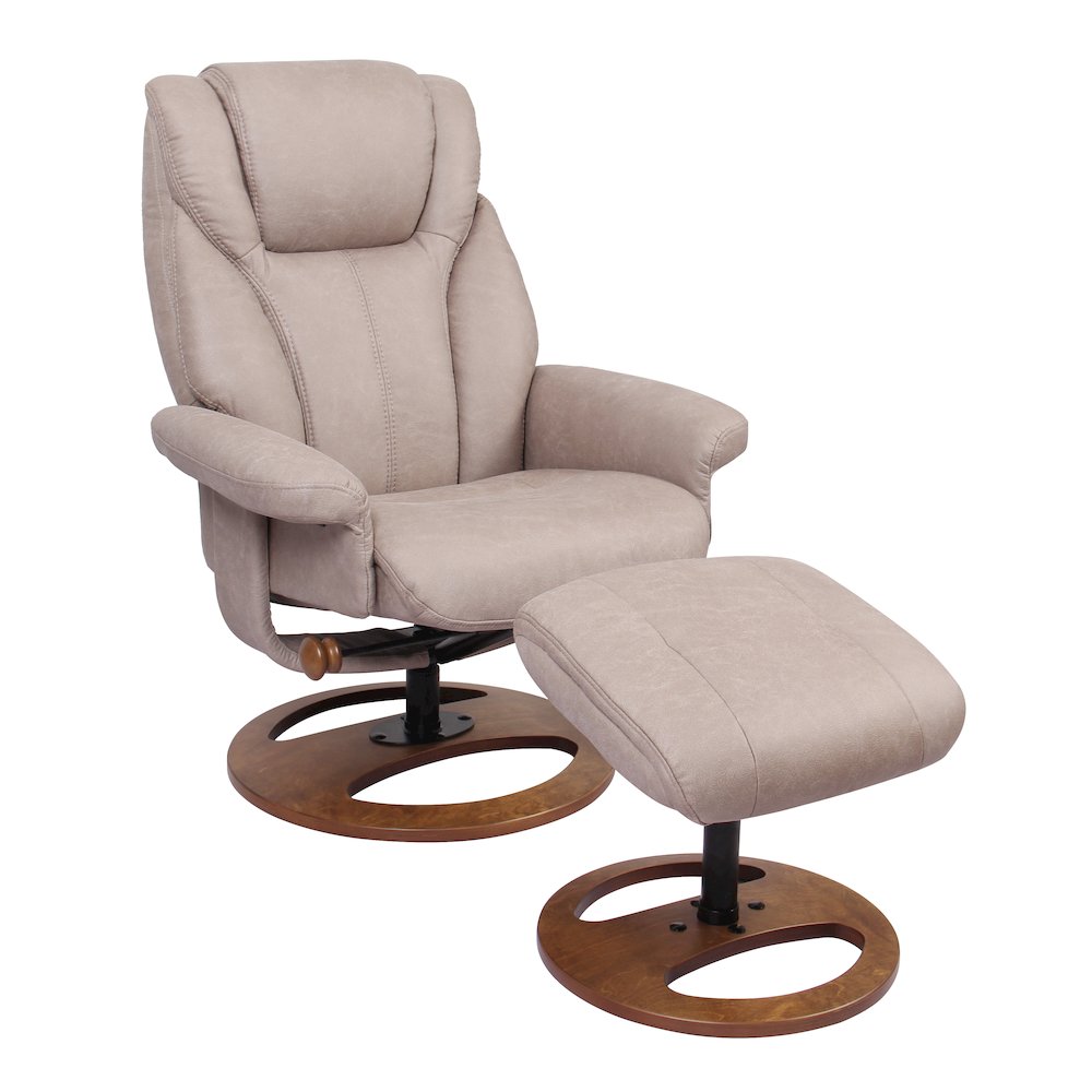 Scandinavian style recline chair & ottoman