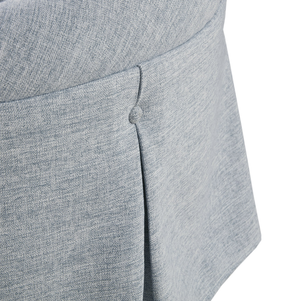 Terri Skirted Tufted 32″ Round Ottoman