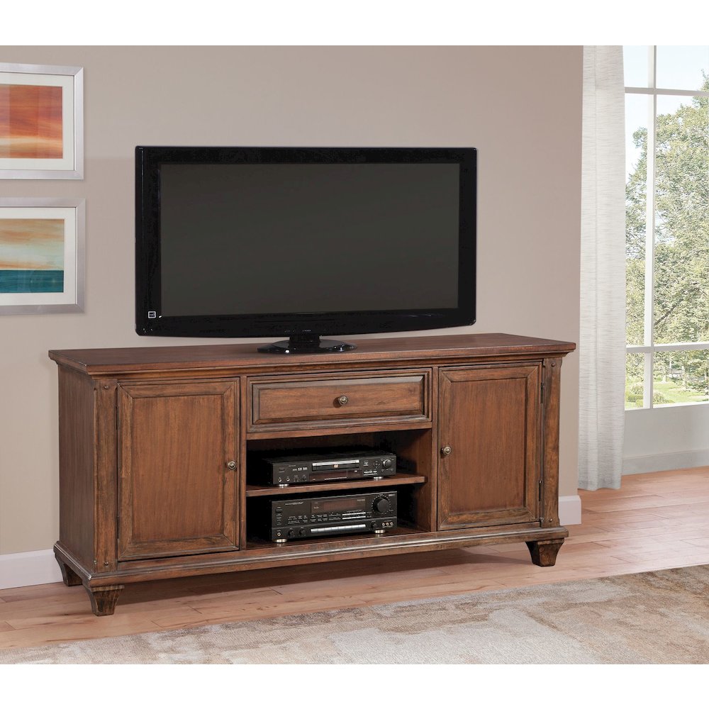 Sedona 66″ Entertainment Console – Cinnamon Cherry