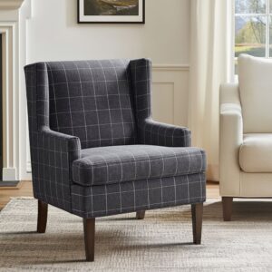 Decker Plaid Wingback Armchair from Martha Stewart in  Charcoal. Decker Plaid Wingback Armchair from Martha Stewart in  Charcoal. Decker Plaid Wingback Armchair from Martha Stewart in  Charcoal. Decker Plaid Wingback Armchair from Martha Stewart in  Charcoal. Decker Plaid Wingback Armchair from Martha Stewart in  Charcoal.