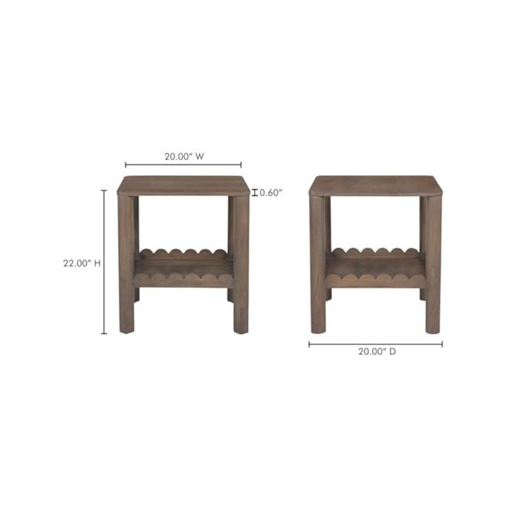 Wiley Side Table Vintage Brown