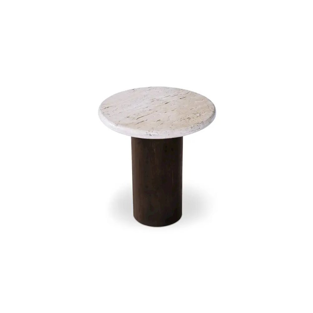 Landon Accent Table Beige Travertine