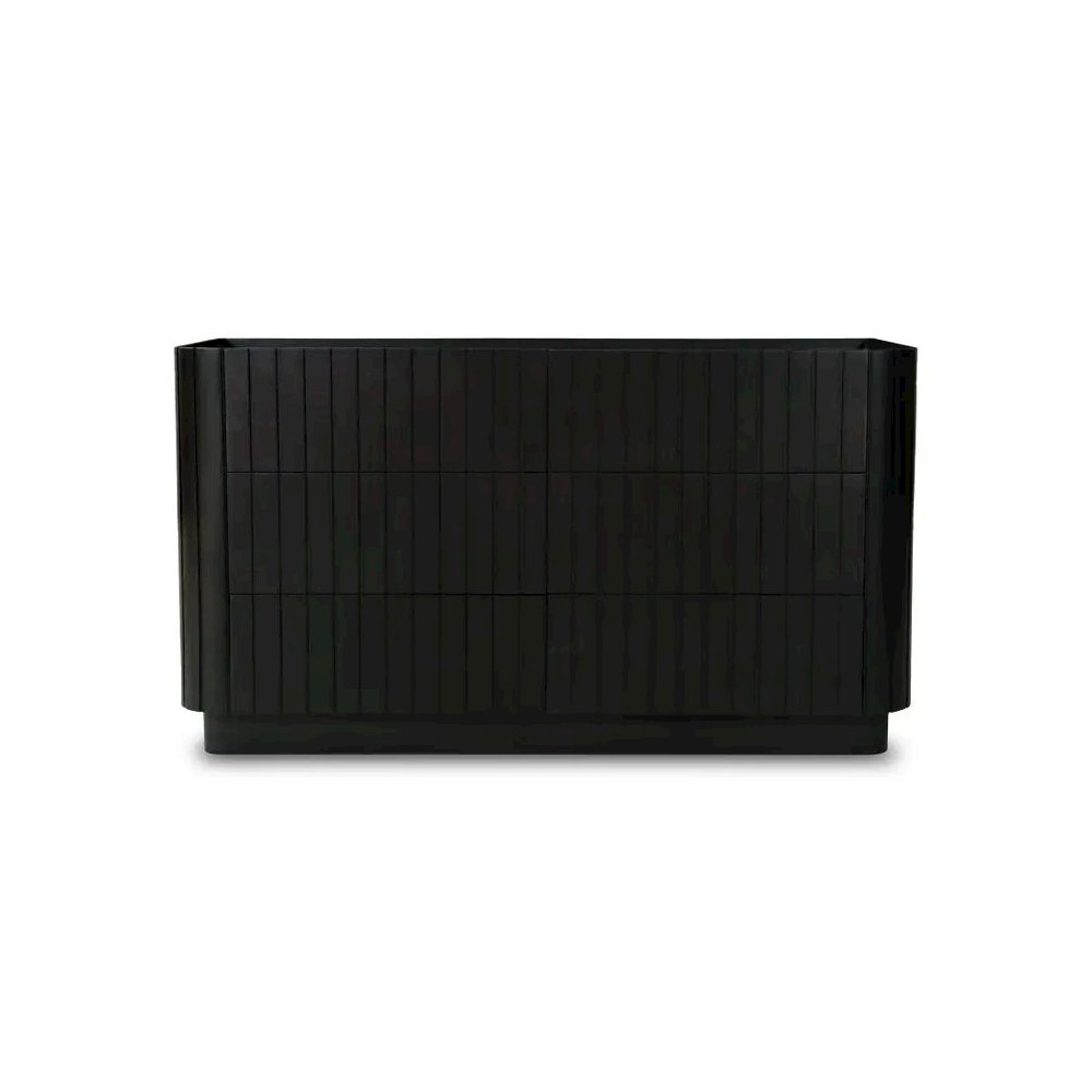 Povera 6 Drawer Dresser Black