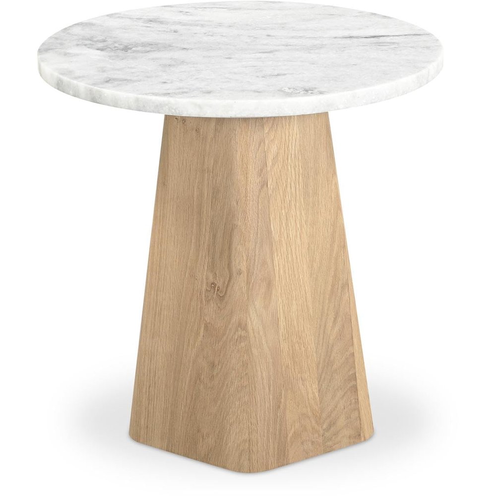 Evelyn Accent Table Ashen Gray Matrix Marble