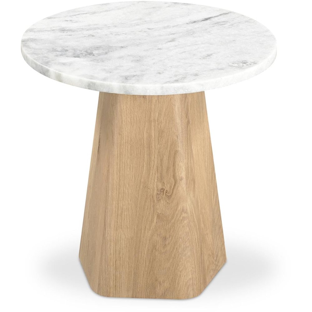 Evelyn Accent Table Ashen Gray Matrix Marble