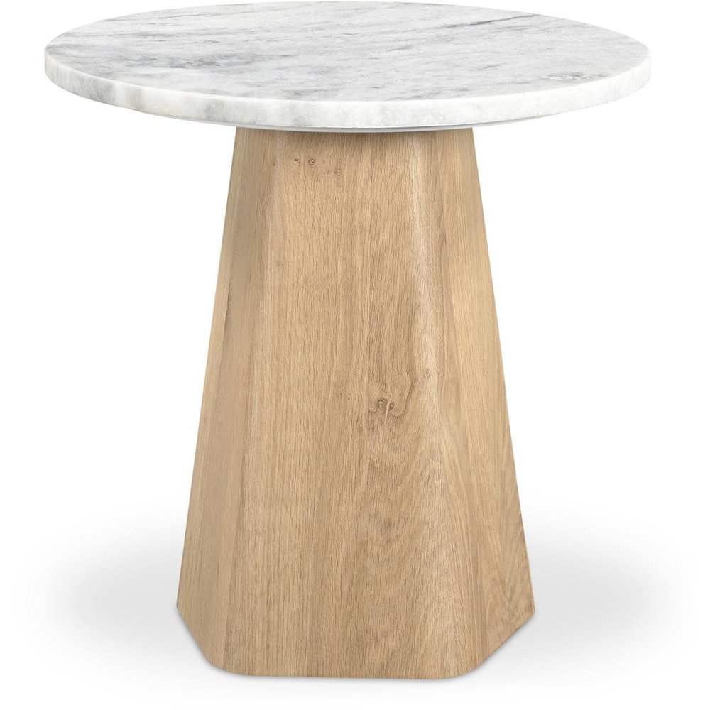 Evelyn Accent Table Ashen Gray Matrix Marble