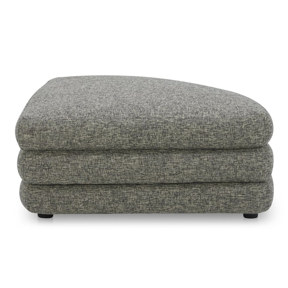 Lowtide Curved Ottoman Stone Tweed
