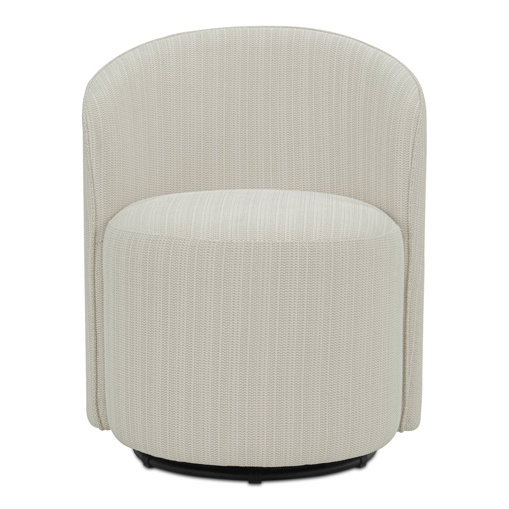 Sylvie Outdoor Swivel Dining Chair Cream