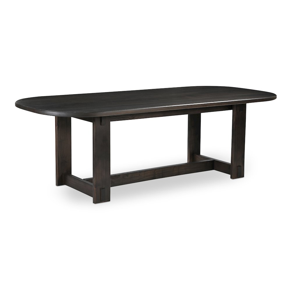 Glenn Oval Dining Table Dark Brown