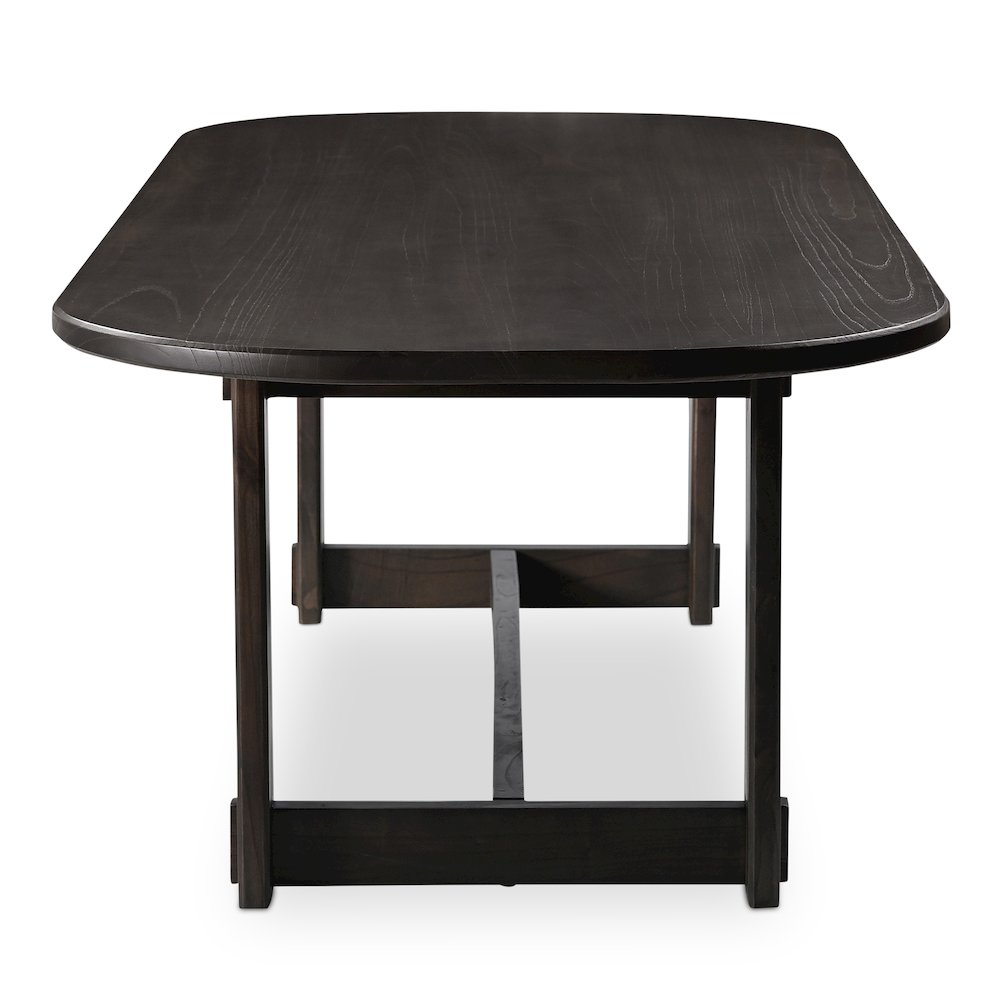 Glenn Oval Dining Table Dark Brown