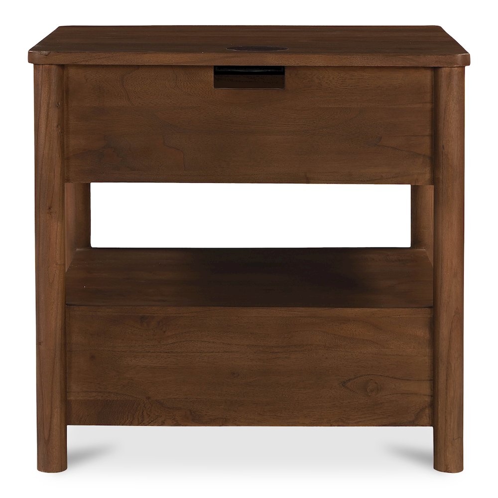 Lottie Charging Nightstand Brown