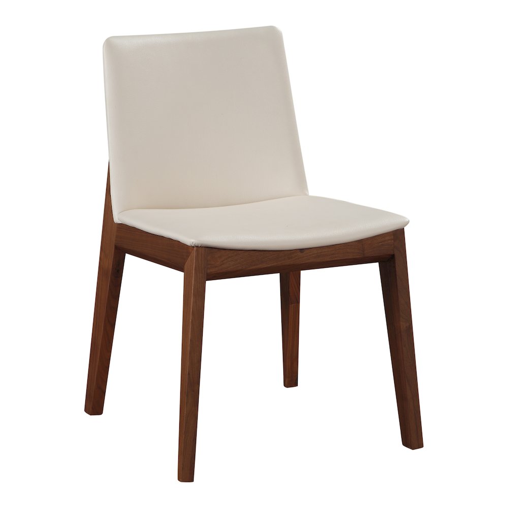 Deco Dining Chair Cream White PVC – Set Of Two