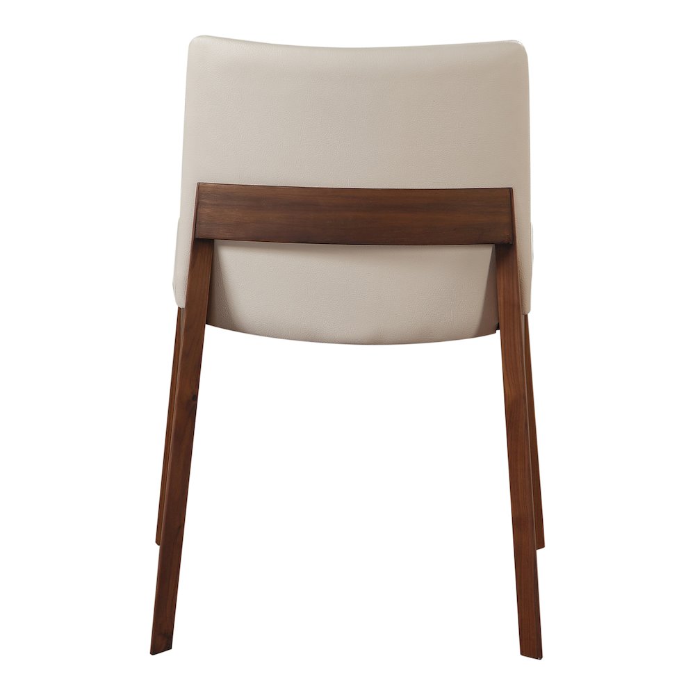 Deco Dining Chair Cream White PVC – Set Of Two