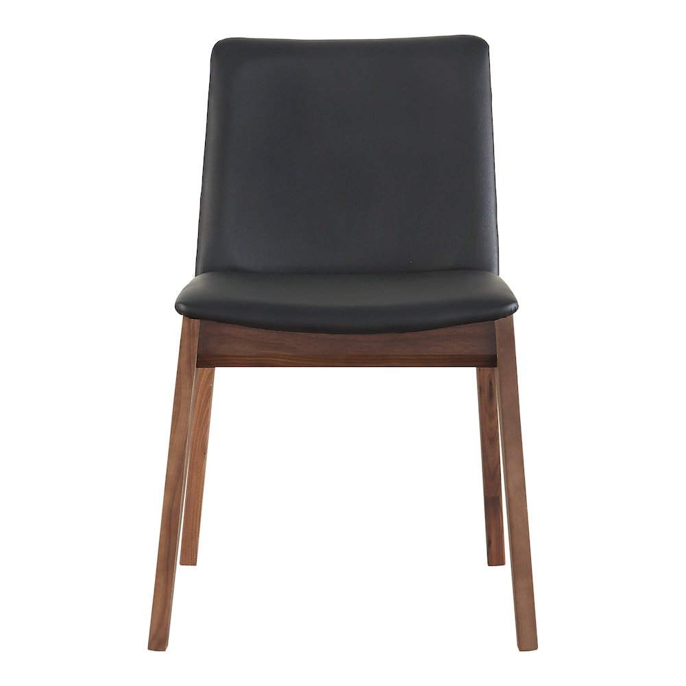Deco Dining Chair Ebony PVC – Set Of Two