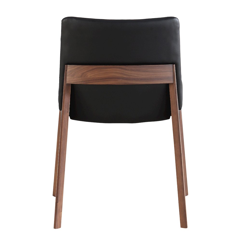 Deco Dining Chair Ebony PVC – Set Of Two