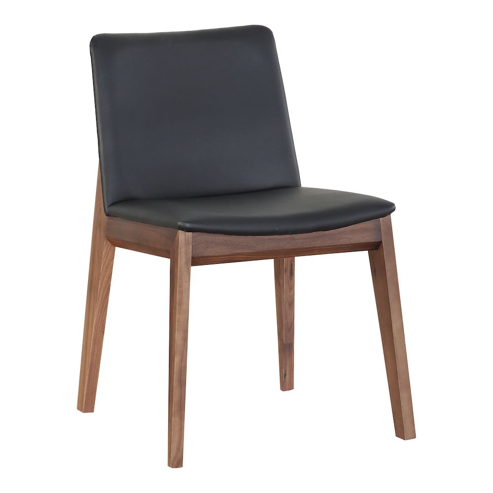 Deco Dining Chair Ebony PVC – Set Of Two
