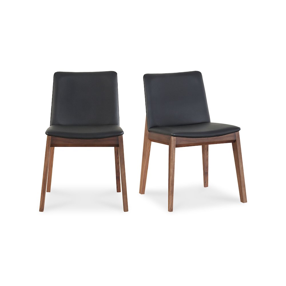 Deco Dining Chair Ebony PVC – Set Of Two