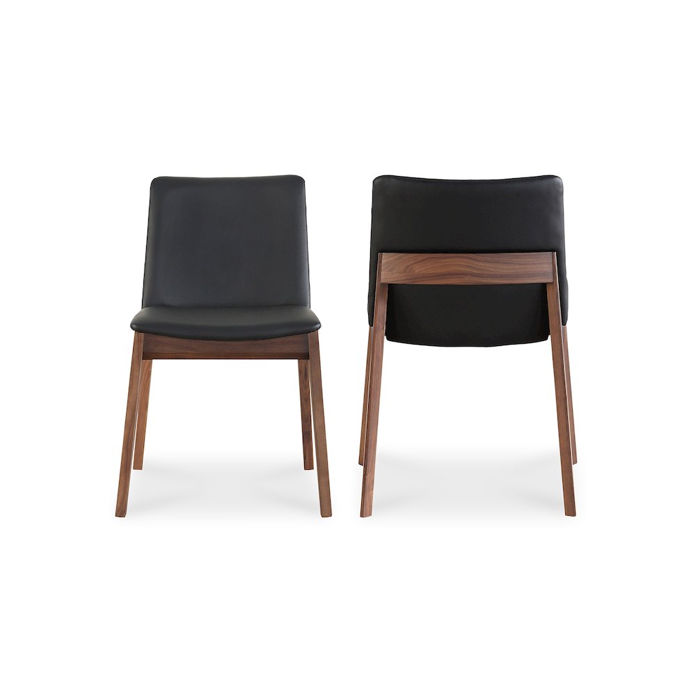 Deco Dining Chair Ebony PVC – Set Of Two