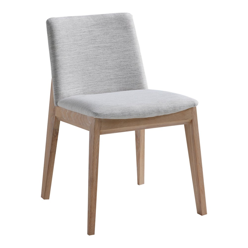 Deco Oak Dining Chair Light Grey – Set Of Two