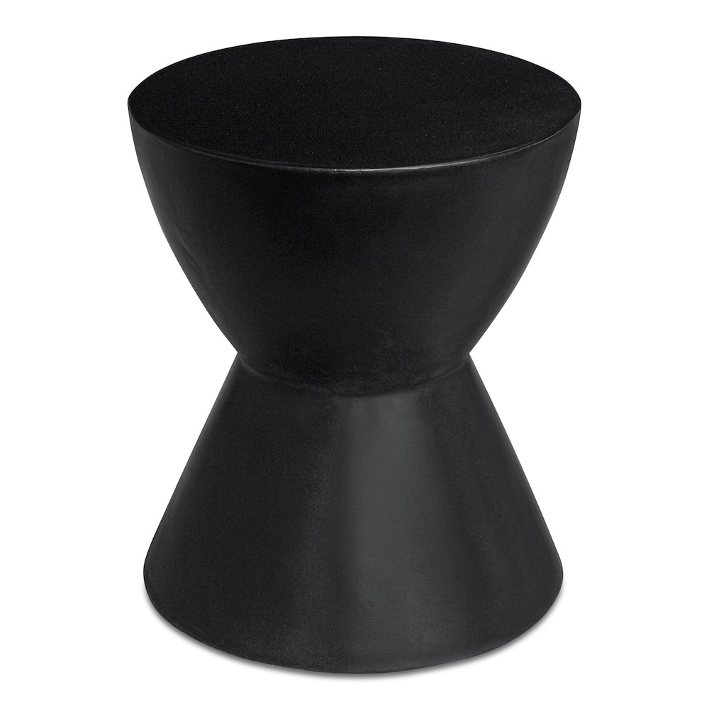 Hourglass Outdoor Stool Black