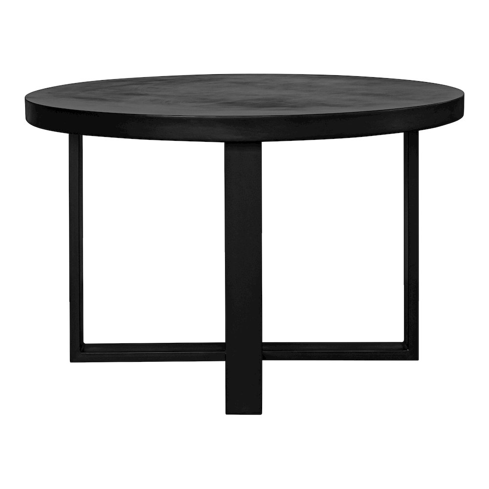 Jedrik Round Outdoor Dining Table Black
