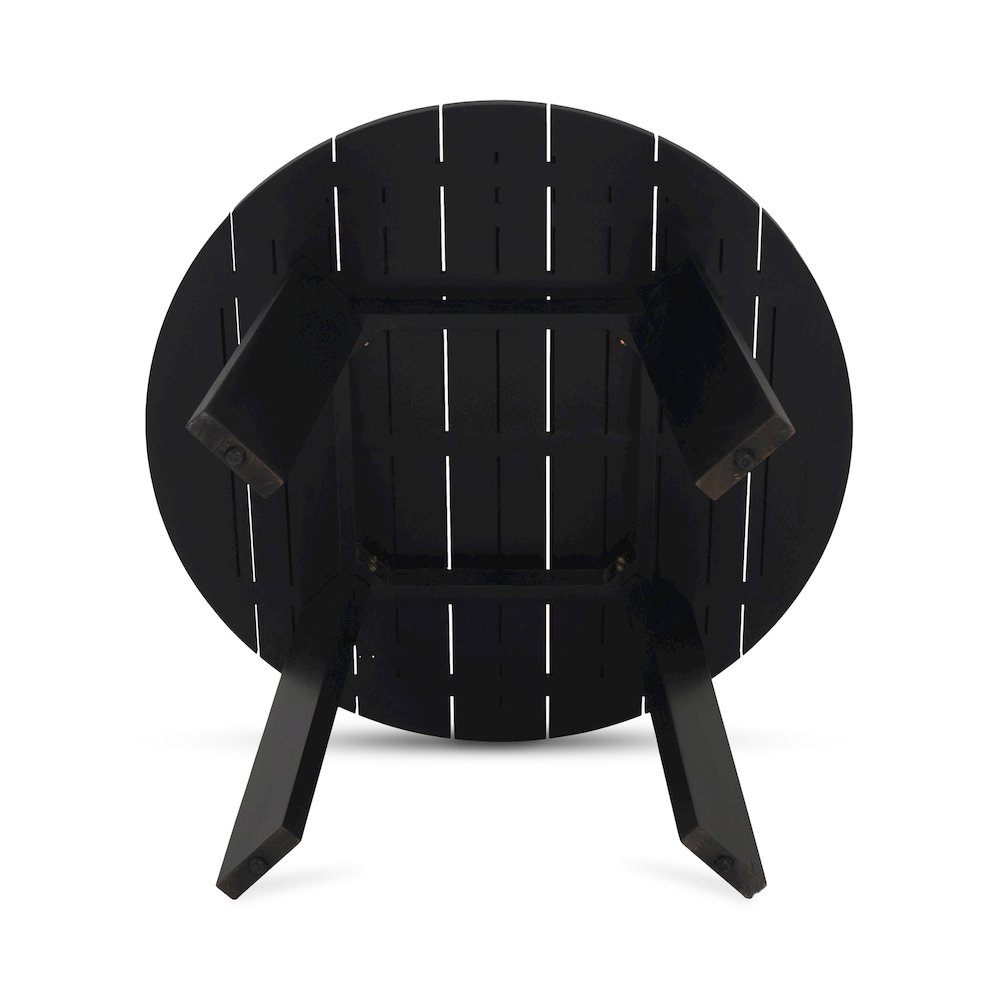 Delta Round Outdoor Dining Table Black