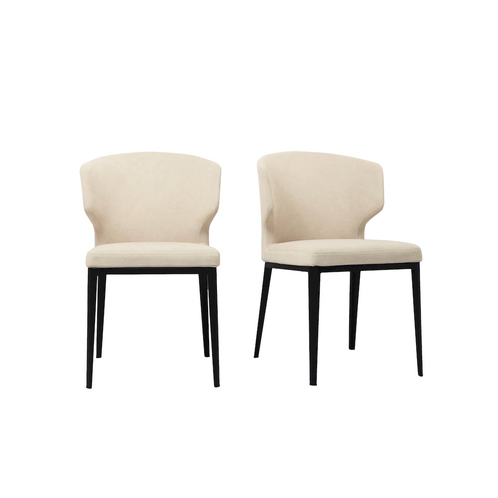 Delaney Dining Chair Warm Beige-Set of Two