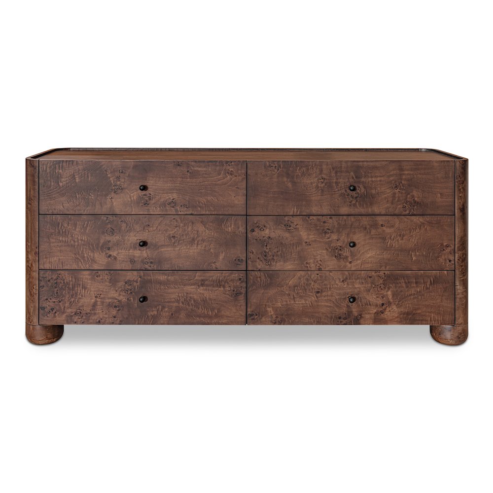 Gibson 6 Drawer Dresser Dark Brown