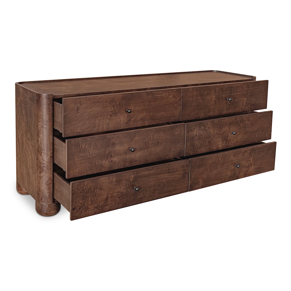 Gibson 6 Drawer Dresser Dark Brown