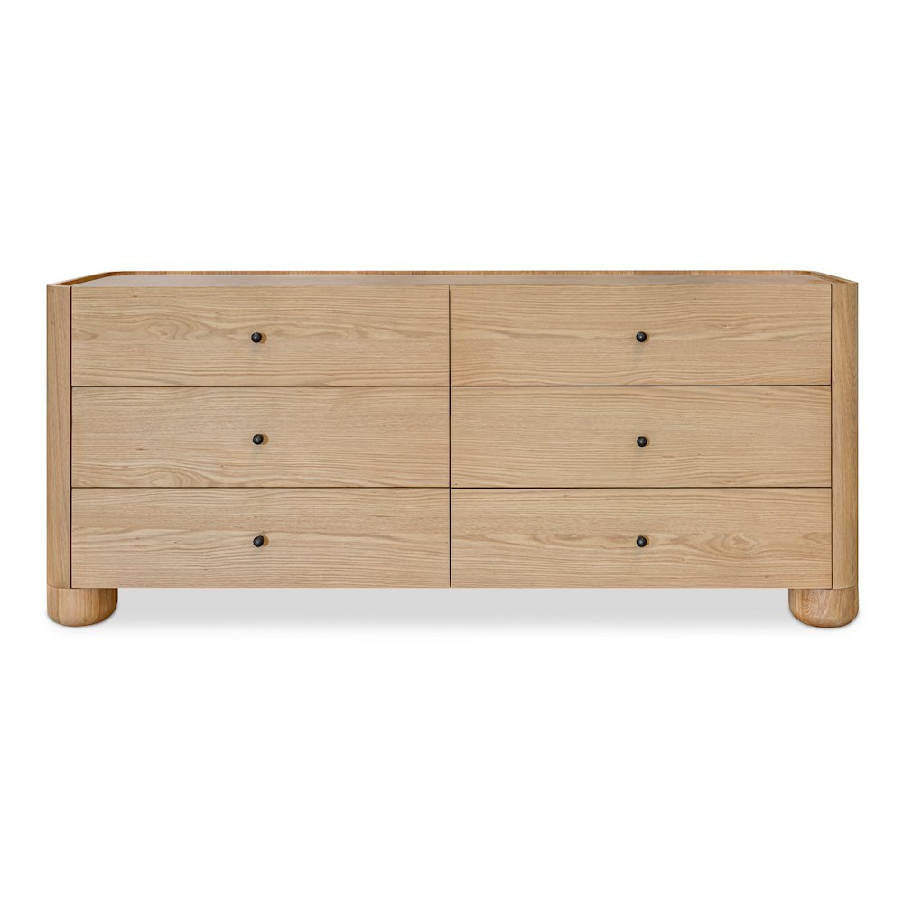 Gibson 6 Drawer Dresser Natural