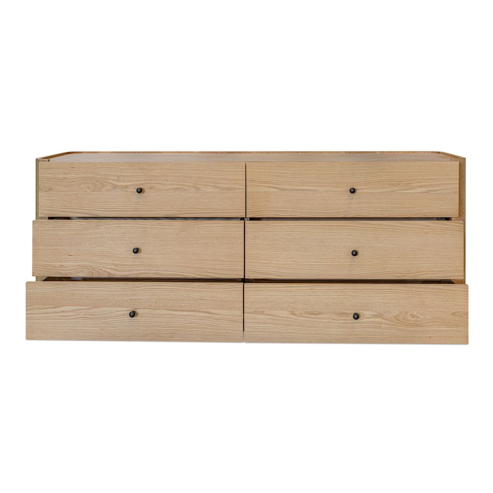 Gibson 6 Drawer Dresser Natural