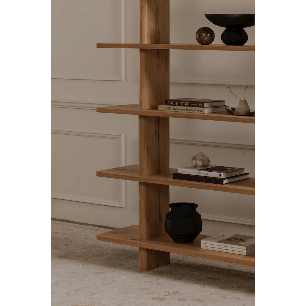 Casey Large Bookcase Rustic Oak