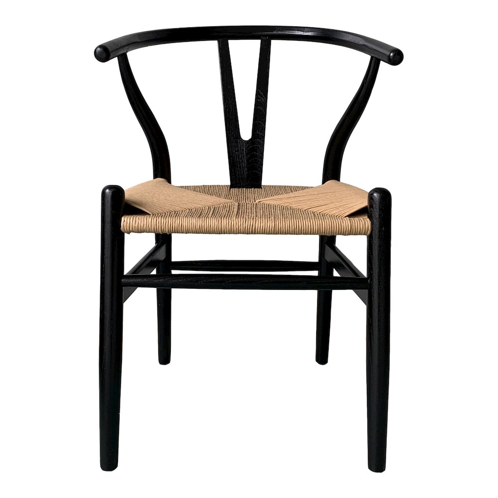 Ventana Dining Chair Black And Natural – Set Of Two