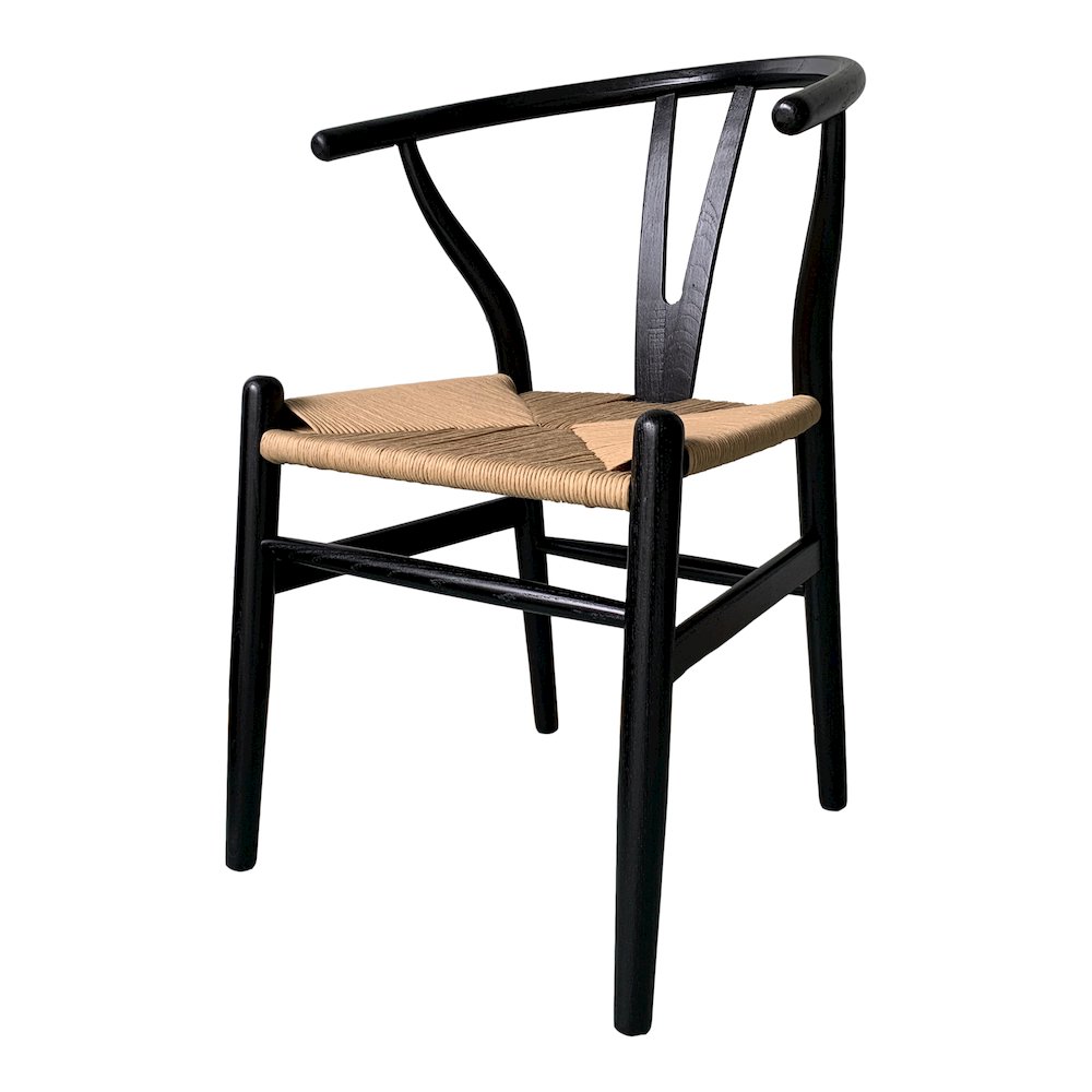 Ventana Dining Chair Black And Natural – Set Of Two