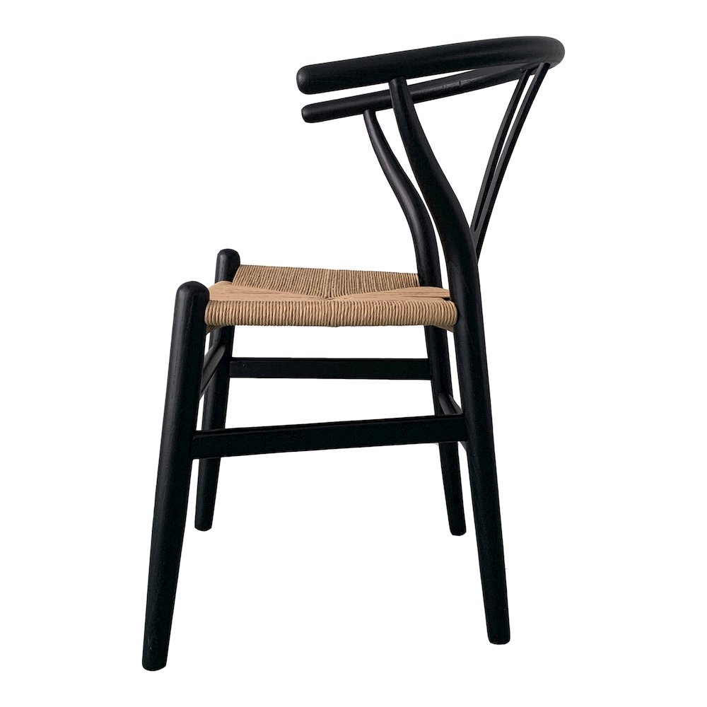 Ventana Dining Chair Black And Natural – Set Of Two